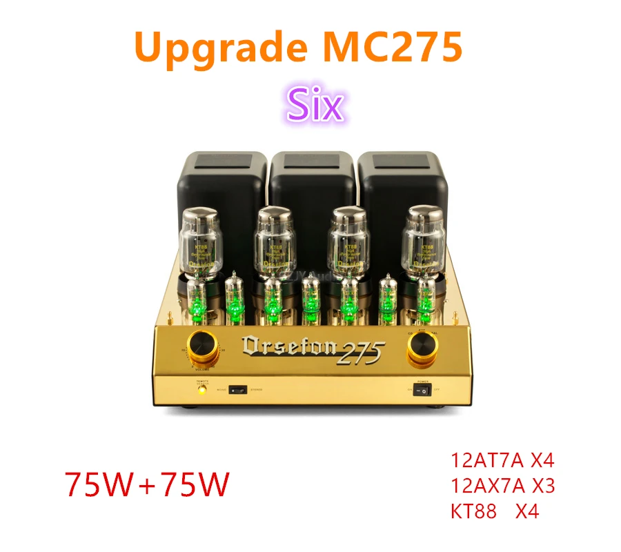 Sixth Upgrade Version 1:1 Clone Mcintosh MC275 HIFI Tube Power Amplifier,Balanced Power Amplifie/75W*2/ KT88*4, 12AX7*3, 12AT7*4