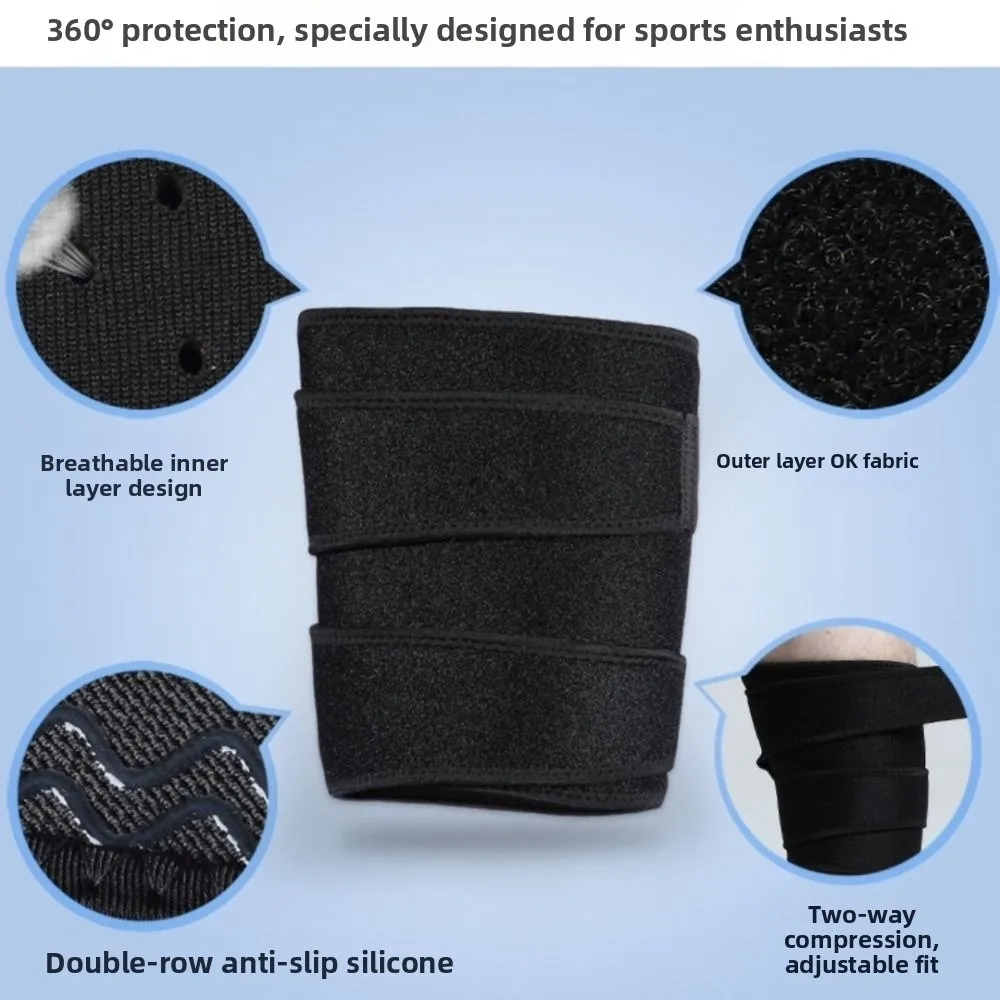 Thigh Sleeves Adjustable Leg Guards Compression Breathable Thigh Support Nylon Elastic Upper Leg Sleeves Sports