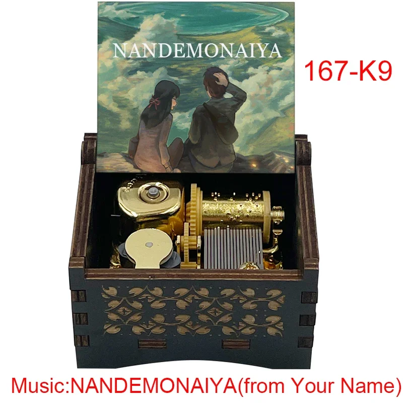 Movie Your Name Ending Song Nandemonaiya Music Box Luxury Mechanical 18 Note Melody Wooden girlfriend Birthday Gift Decoration