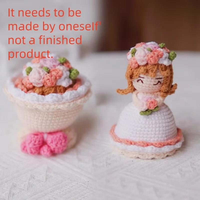 DIY Handcraft Doll & Rose Bouquet Making Materials Set with Manual to Enhance Practical Skills