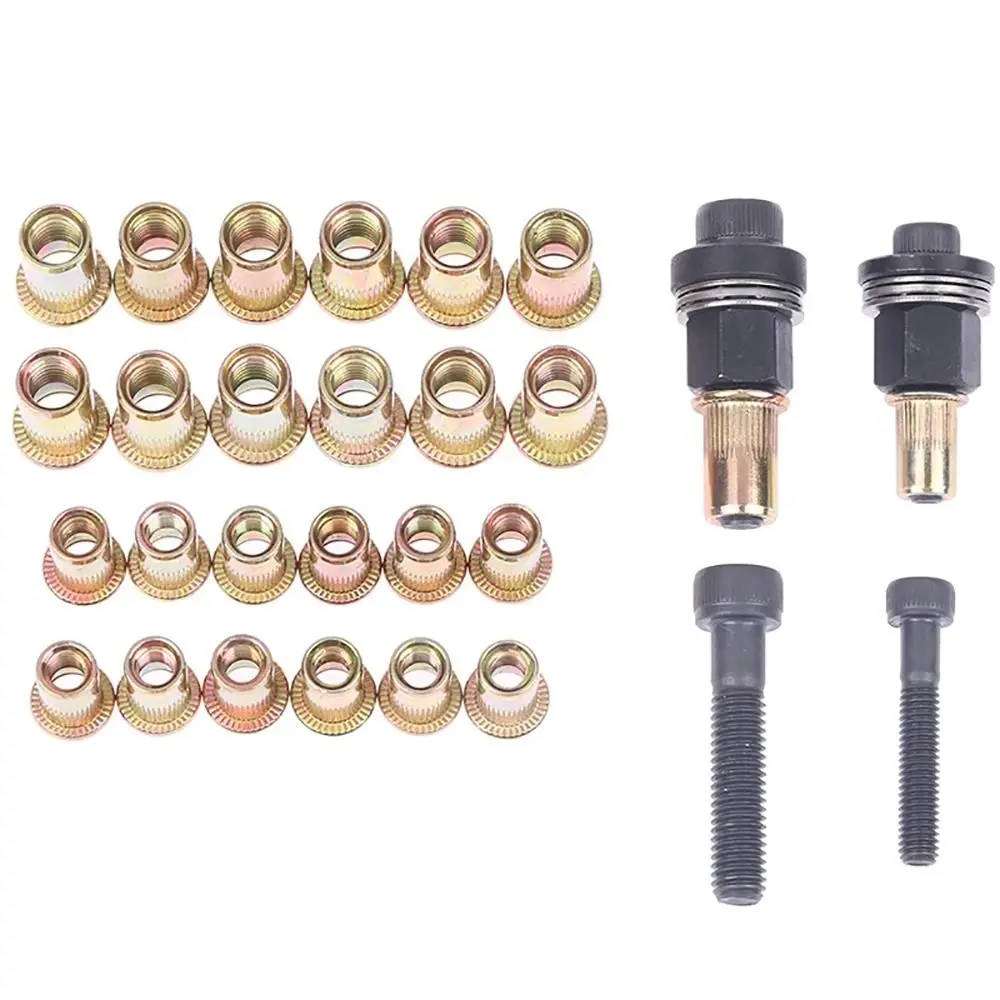 11Pcs/Set Mandrel Staple Hand Rivet Nut Easy Installation M3 M4 M5 M6 M8 M10 Manual Riveter Tool with Rivet Nuts