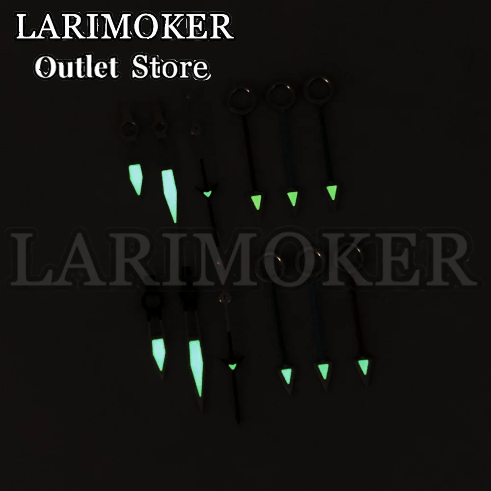 LARIMOKER Watch hands (GMT) green luminous fit NH34 movement Silver Yellow Black Green Red Bule needle Watch Accessories