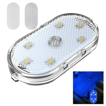 Nieuwe Auto LED Touch Lights Draadloos Binnenlicht Magnetisch Auto Deurlicht Dak Plafondlamp Leeslamp USB Oplaadbaar 5V