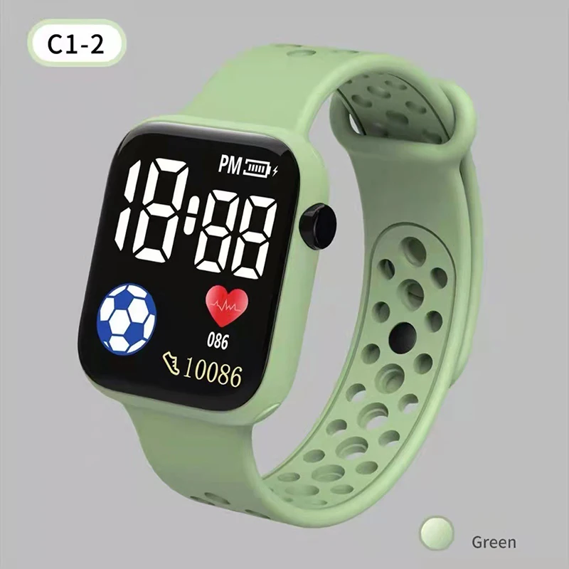 YIKAZE LED Digital Watch For Kids Boys Waterproof Sports Watches Girls Silicone Digital Watch Casual Childrens Electronic Reloj