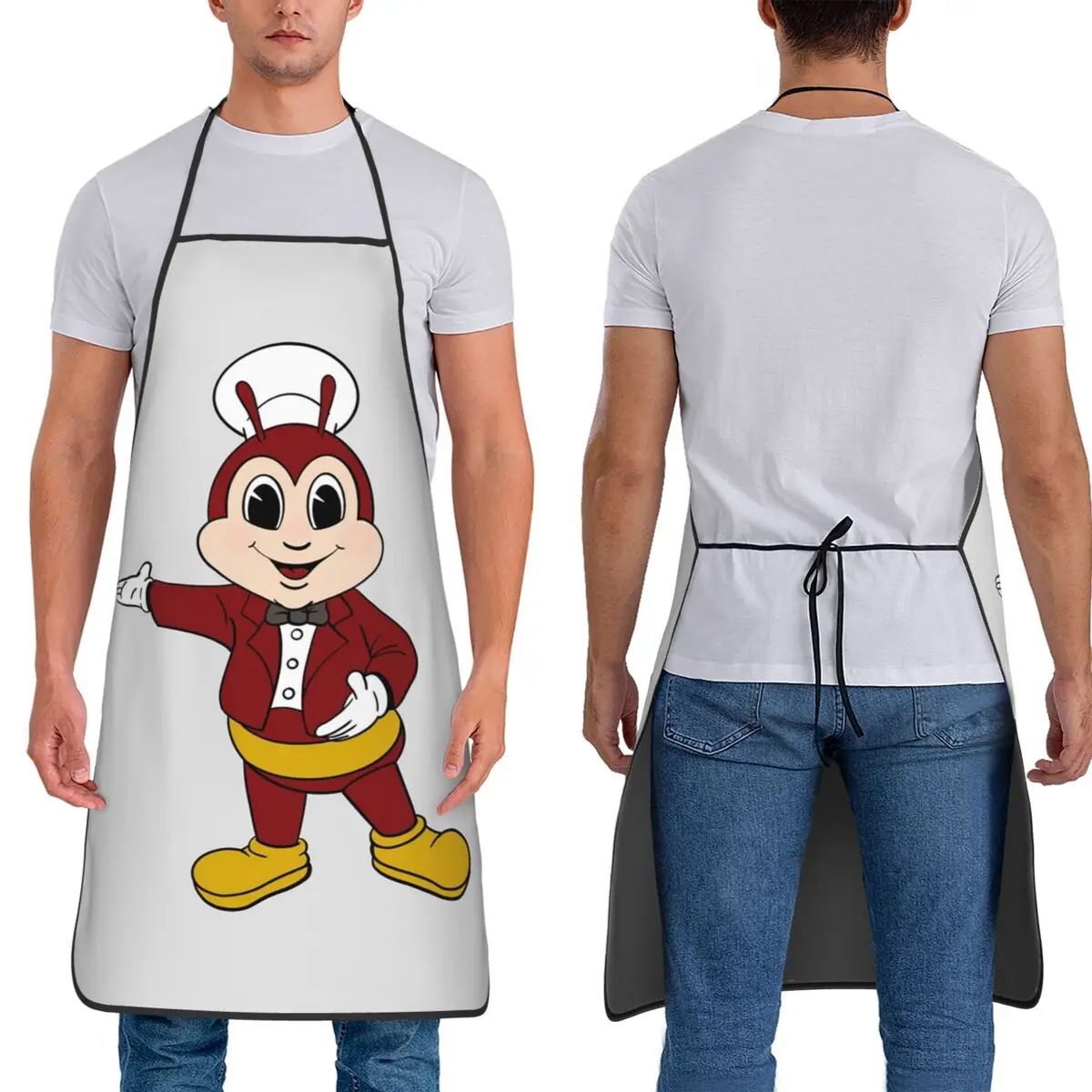 

Jollibee Burger Restaurant Mascot Aprons Chef Cooking Tablier Sleeveless Bib Kitchen Cleaning Pinafore for Women Men Gardening