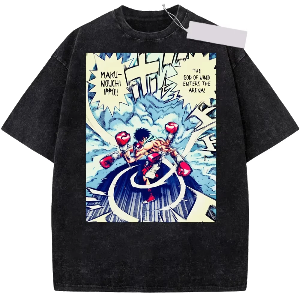 Hajime No Ippo Makunouchi Ippo T Shirt Men Women Cotton Graphic Printed Short Sleeve Round Neck Shonen Streetwear 2026 Hot Sale