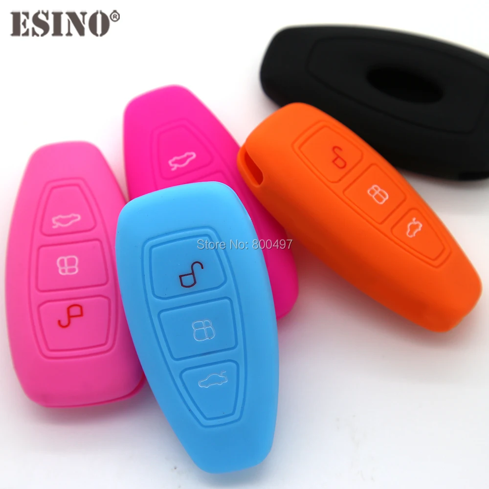 Car Styling Accessory Silicone Car Key Holder Remote Shell Case Cover For Ford Focus Fiesta Kuga Galaxy Mondeo S-Max b-Max C-Max