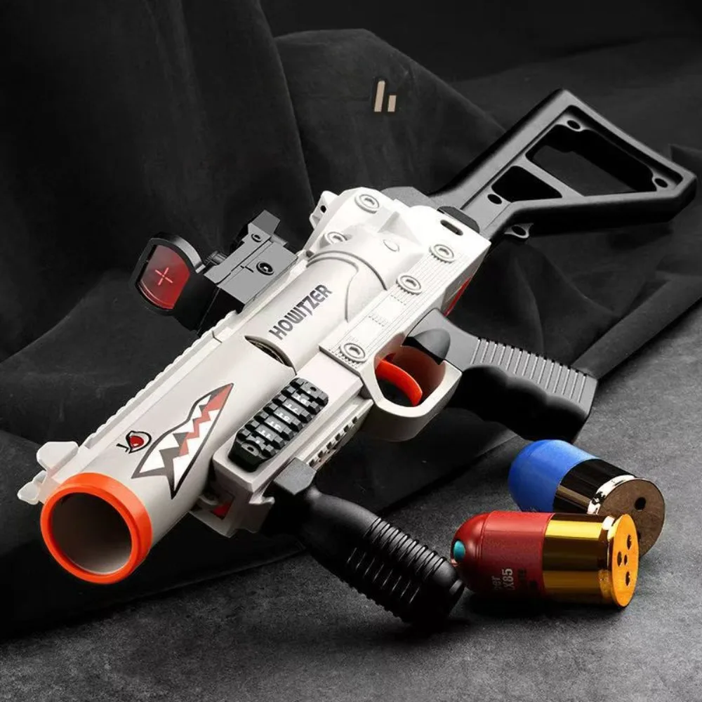 グレネードランチャーおもちゃの銃ソフト弾丸ブラストショットガン榴弾砲モデル手動装填式クリスマス誕生日プレゼント子供向け