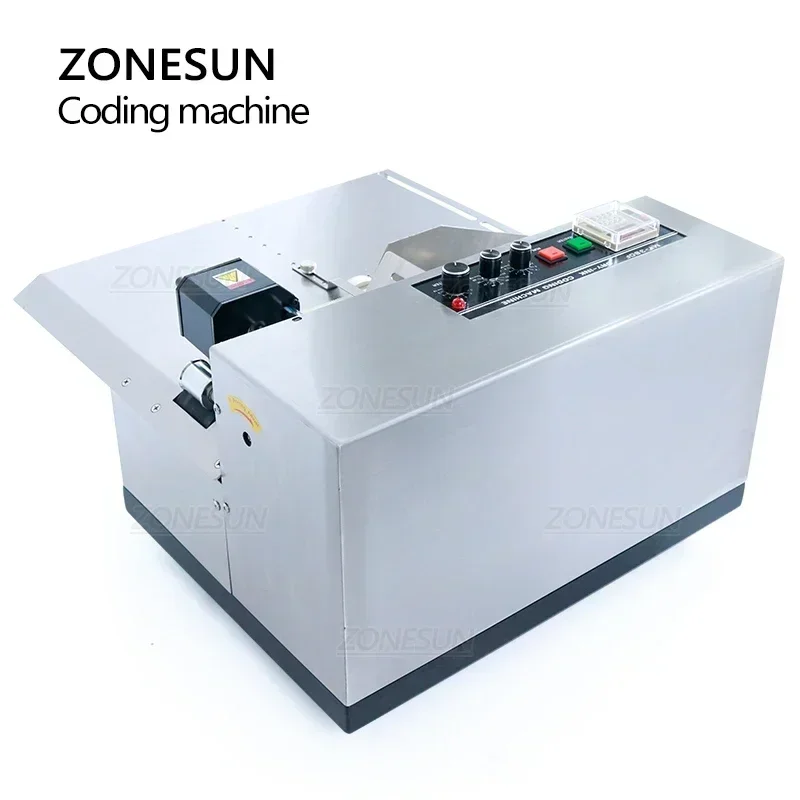 ZONESUN ZS-MY380FW Stainless Steel Shell Wide Type Solid Ink Roller Coding Machine Box Bag Date Label Printing Machine Packer