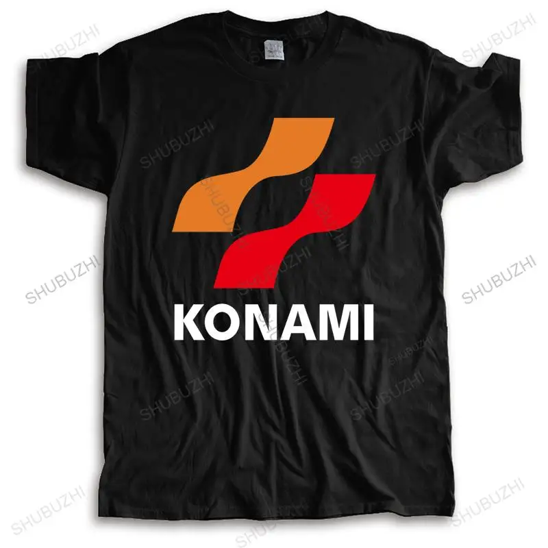 New fashion t-shirt cotton loose tees Men Short sleeve tshirt Konami Logo (Original Distressed) Unisex homme funny tee shirt