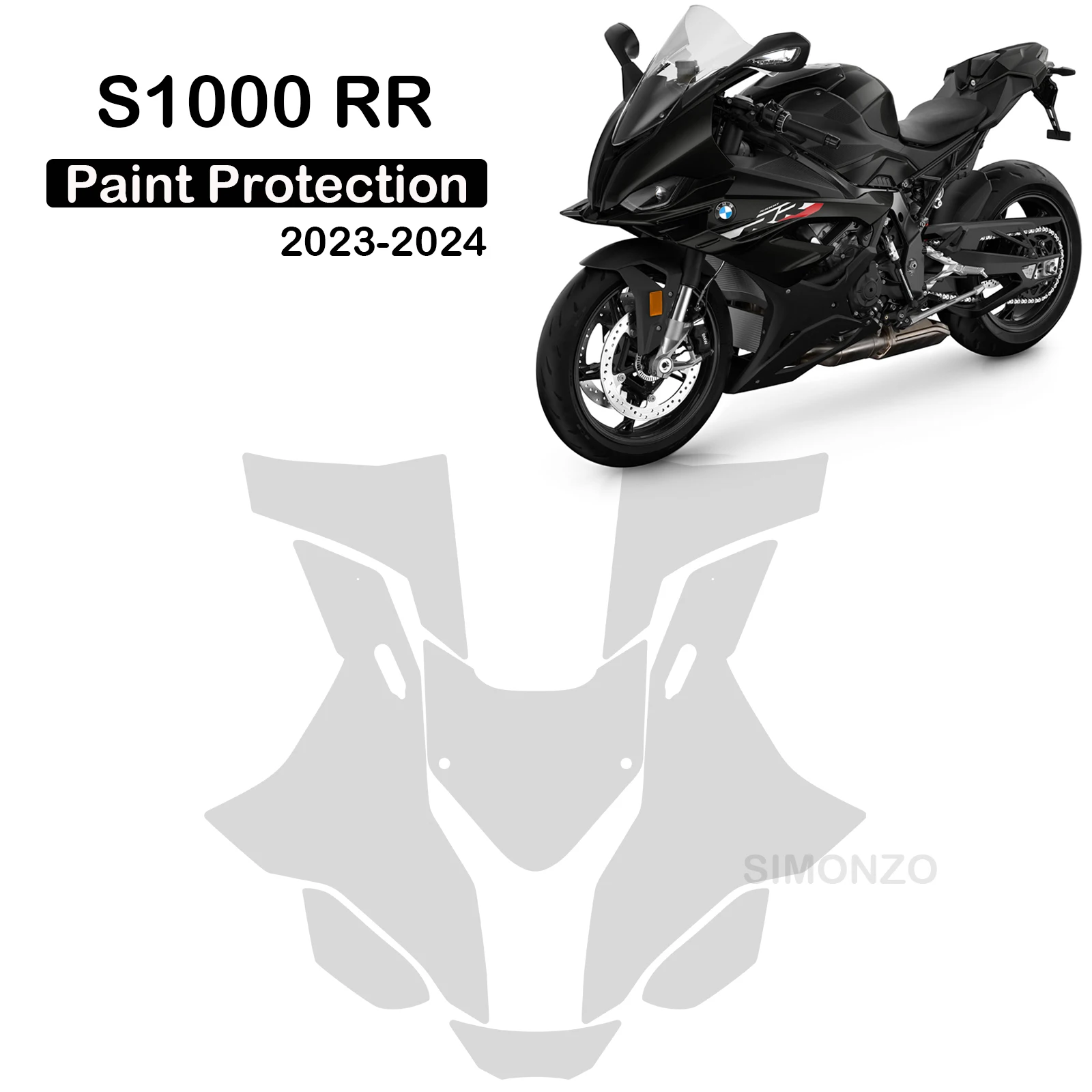 

ТПУ для BMW S1000 RR PPF мотоцикла S1000RR Защитная пленка для краски защитные аксессуары для лобового стекла S1000RR 2023-2024