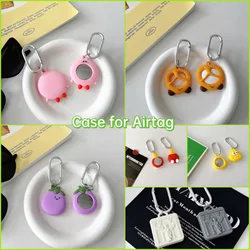Cute Cartoon Soft Silicone For Airtag Case Protective Silicon Cover For Apple Airtags Holder KeyChain Shell Air Tag Tracker