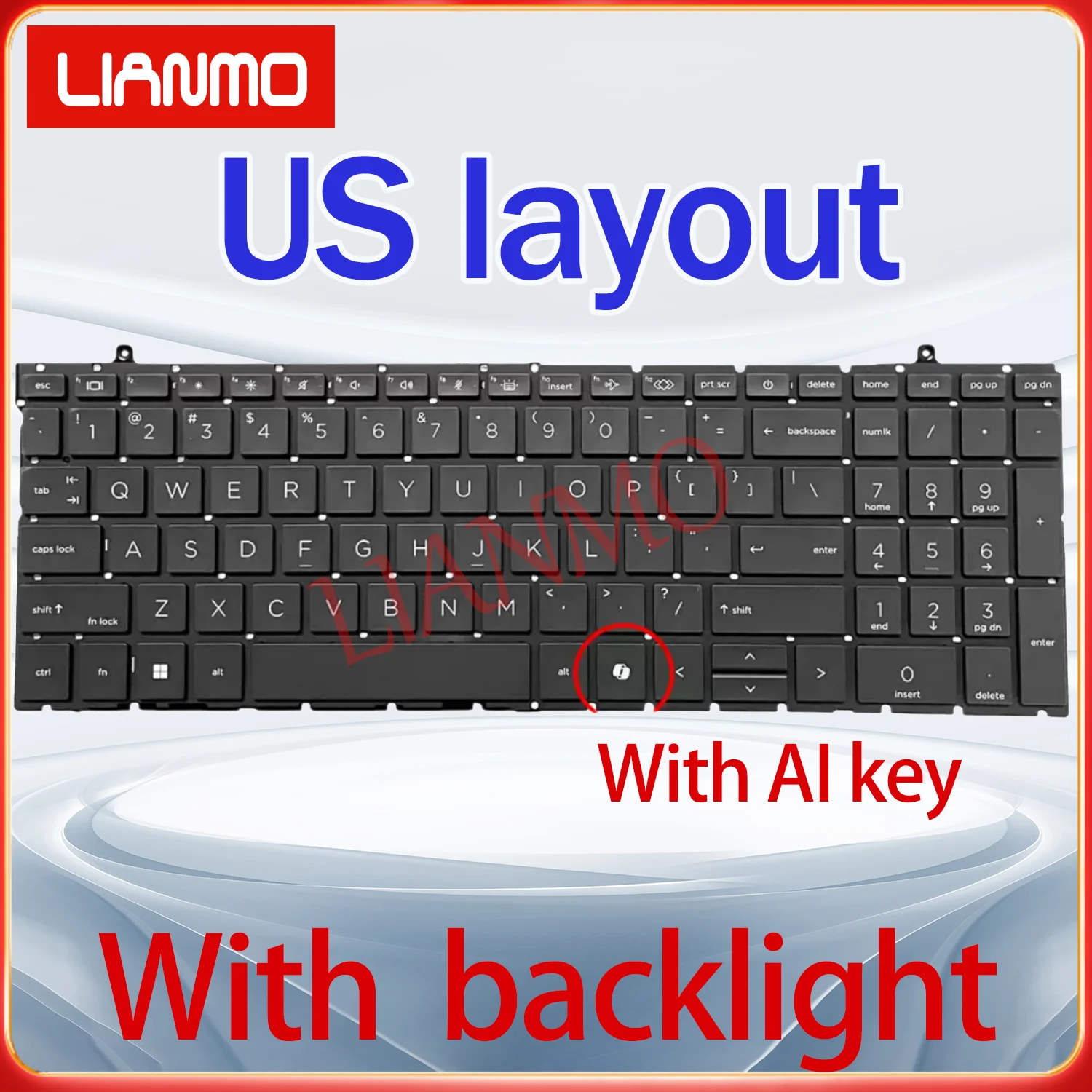 Latin Spanish/Spanish/UK/US layout for HP 860 G9 865 G10 Zbook firefly 16 G9 G10 backlight keyboard