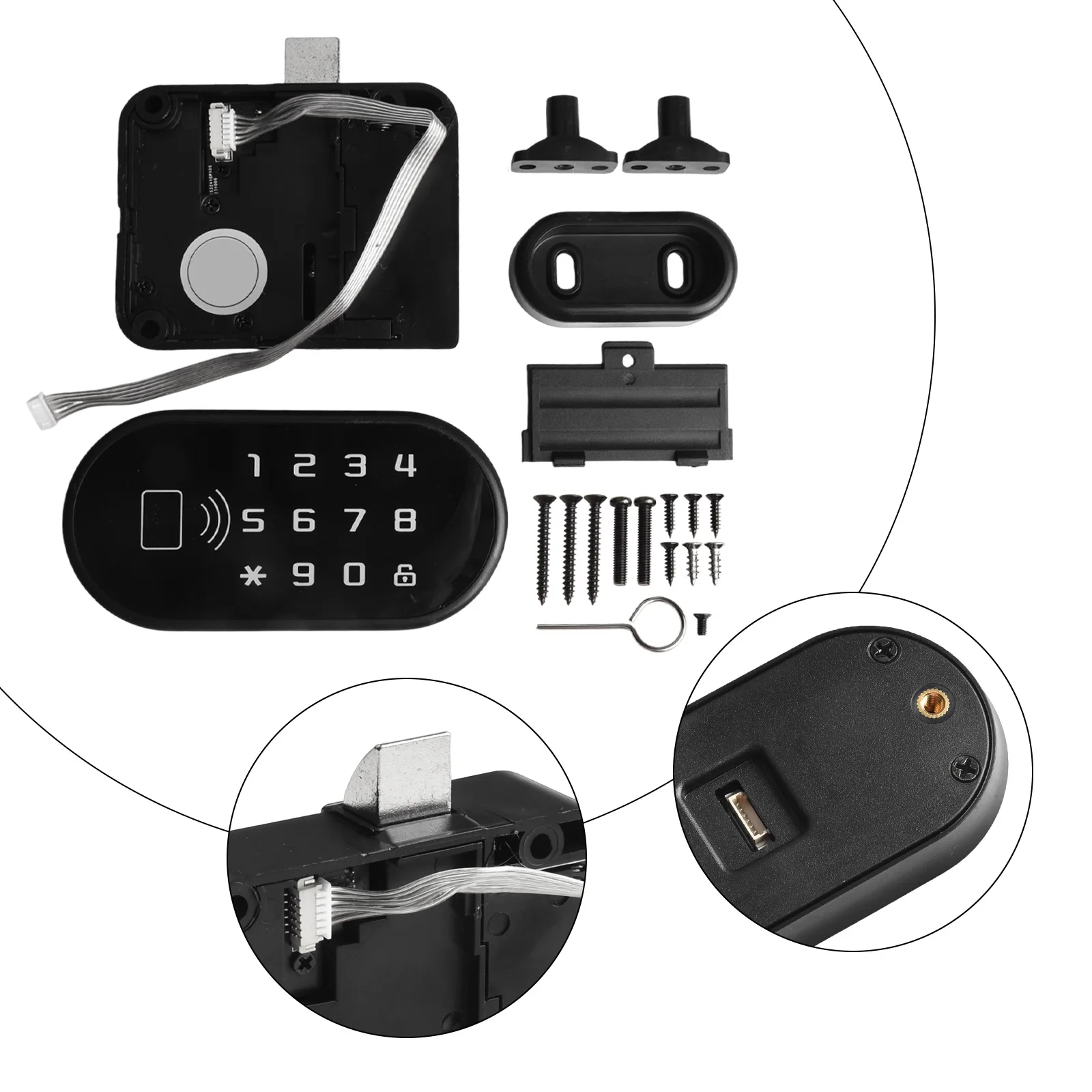 Кодовый замок с паролем, бытовой прикроватный шкаф, замок для ящика, замок для шкафа, кулачковый замок, простой в установке холодильник