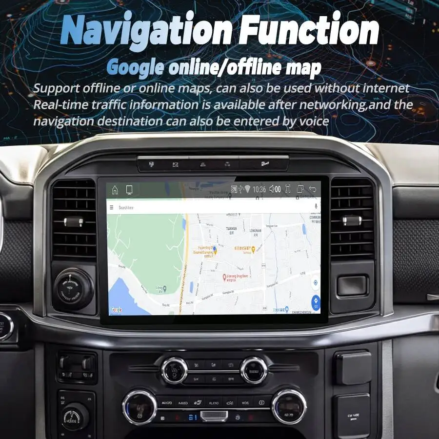 Car Radio Navigation Head Unit 13inch Android For Ford F150 F-150 F250 2021-2025 SYNC 4 Car Multimedia Video Player GPS Carplay