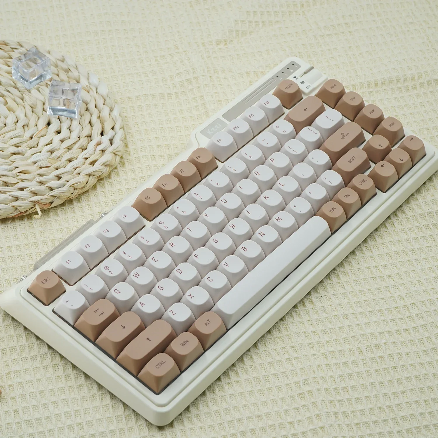 Колпачки для клавиш PBT Tiramisu Alice Layout Dye-Sub, колпачки для клавиш для механической игровой клавиатуры ABM066 MX Switches Wooting