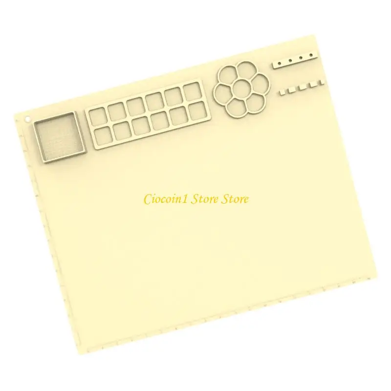 A3PC Washable Silicone Doodling Mat 50x40cm Multifunctional Palette Drawing Pad for Children Indoor Outdoor Painting Doodling