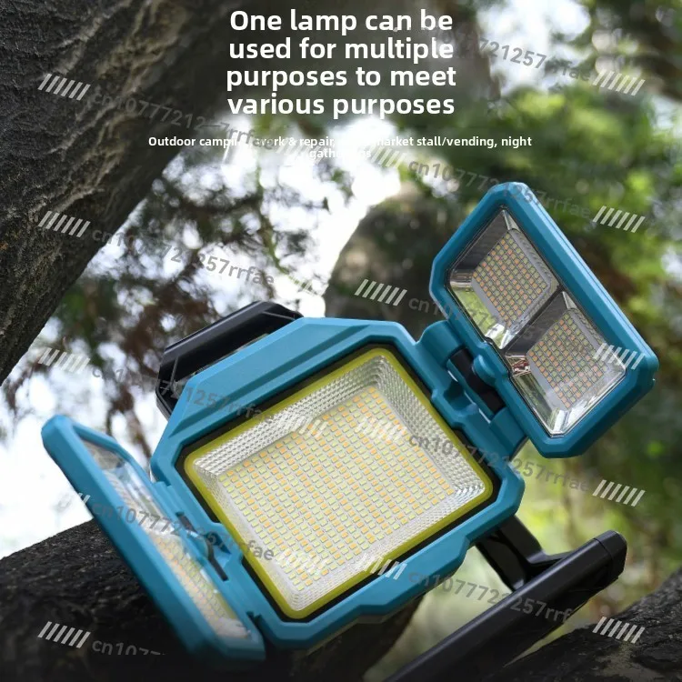 Solar floodlight Multi-function camping floodlight Folding work light Outdoor emergency searchlight