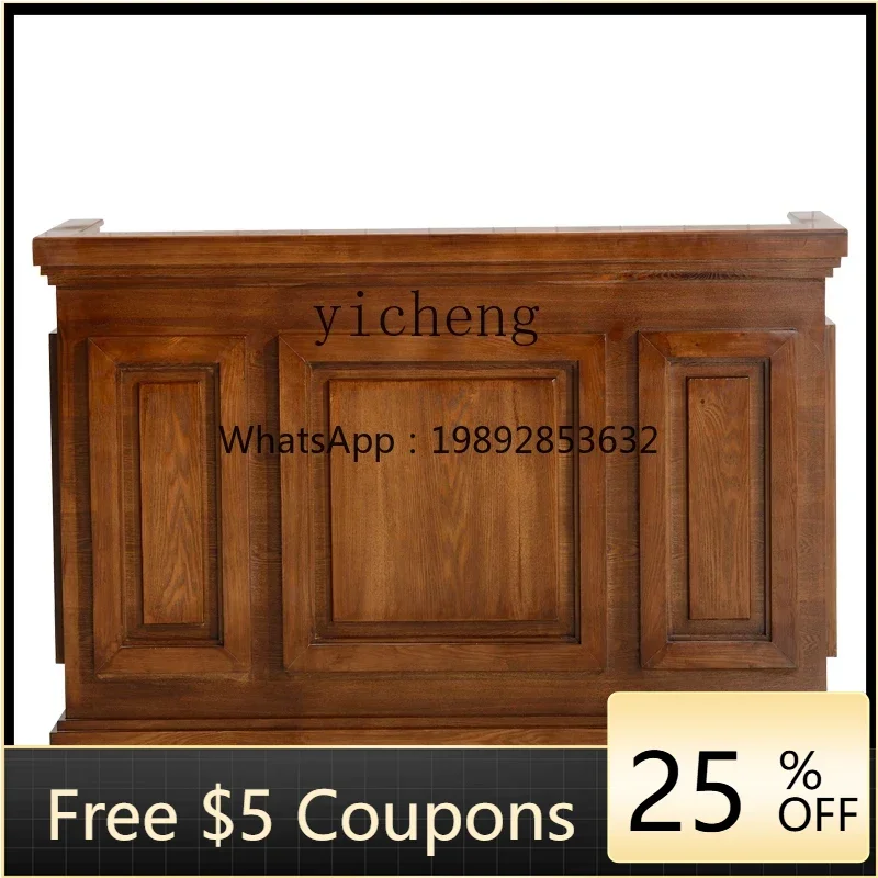 

ZK Cashier Clothing Store Small Collection Bar Retro Barber Shop Reception Desk