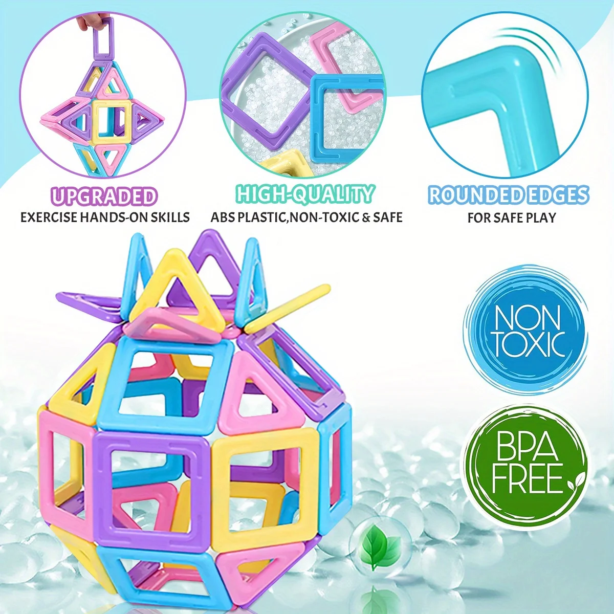 Ensemble de Construction magnétique Macaron de grande taille, modèle et blocs magnétiques, jouets éducatifs pour enfants, cadeaux d'anniversaire, cadeau magnétique