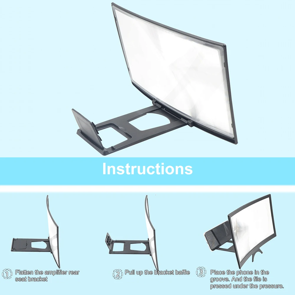 Mobile Phone Accessory Curved Screen Amplify Screen Size Convenient And Portable 3d Display Enhanced Screen Display