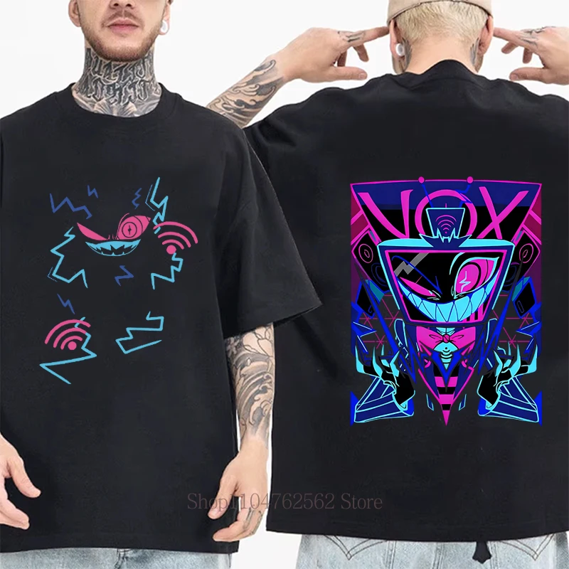 

Футболка с графическим принтом в стиле аниме, весна-лето, мужская и женская Harajuku, модная винтажная футболка большого размера, повседневные топы с короткими рукавами, футболка с круглым вырезом