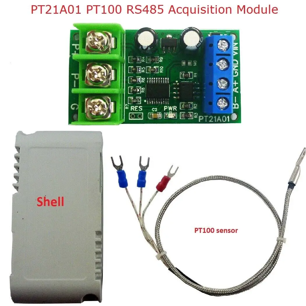 DC 12V RTD Converter RS485 Modbus Rtu Temperature Collect Sensor -40~+500 Degree