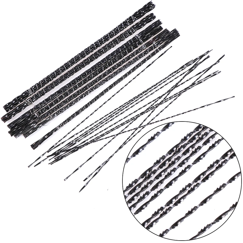 12pcs 130mm scroll jig saw blades spiral teeth metal wood cutting craft tools