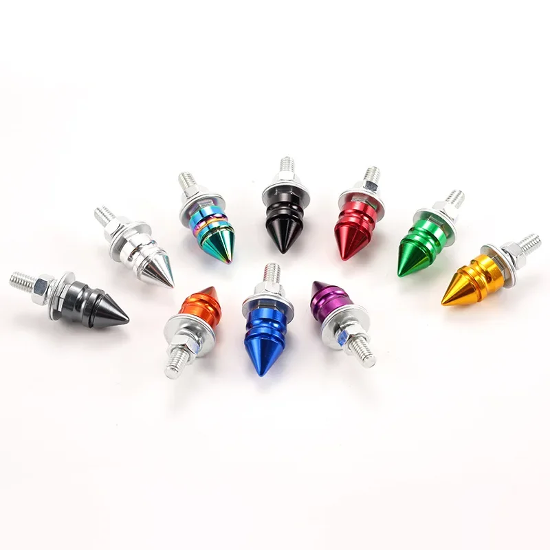 M6 Threaded Tips Screw License Plate Fixing Plate Screw Car Motorcycle Modified Fasteners Fender Washer Bumper Engine Screws