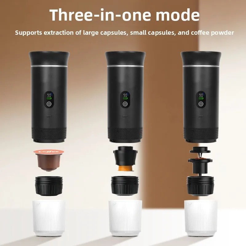 20Bar Smart Digital Display Coffee Machine Automatic Capsule Espresso Maker Portable Heater