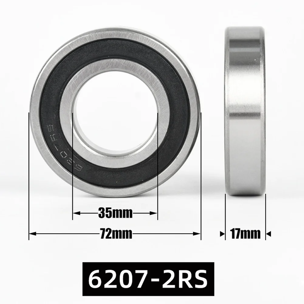 6207 ZZ Deep Groove Ball Bearing 35mm ID 72mm OD 17mm Width for Farm Equipment Handcarts and Motor Applications