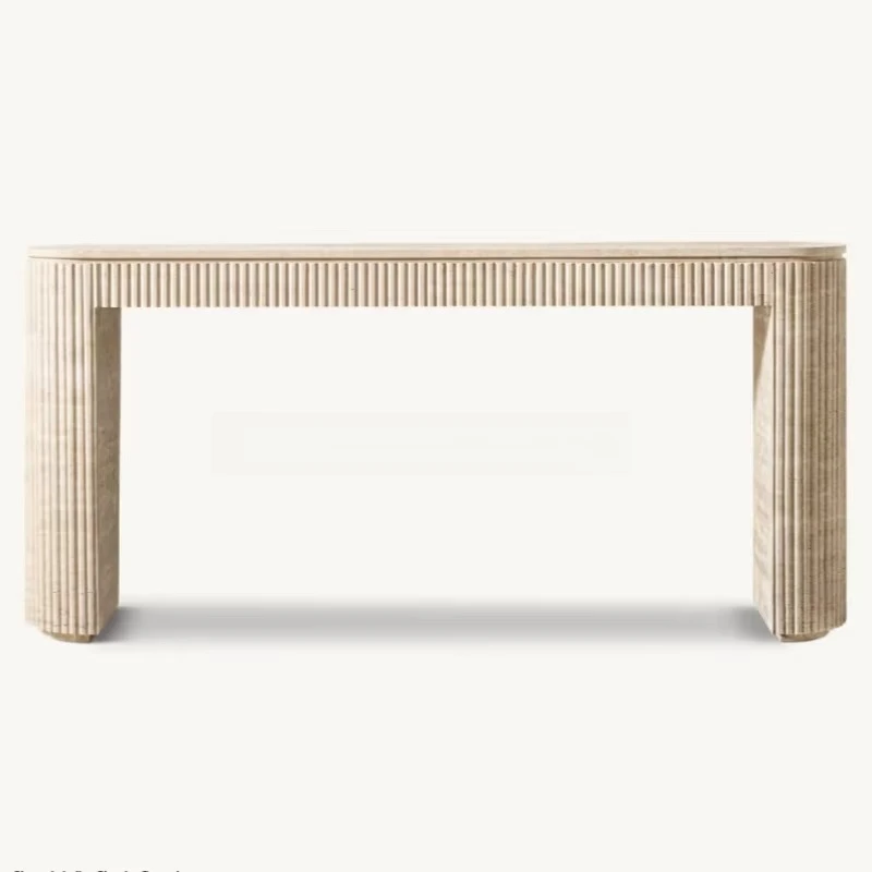 

Modern Living Room Furniture Marble Console Table Bedside Table Shelf Travertine Console Tables