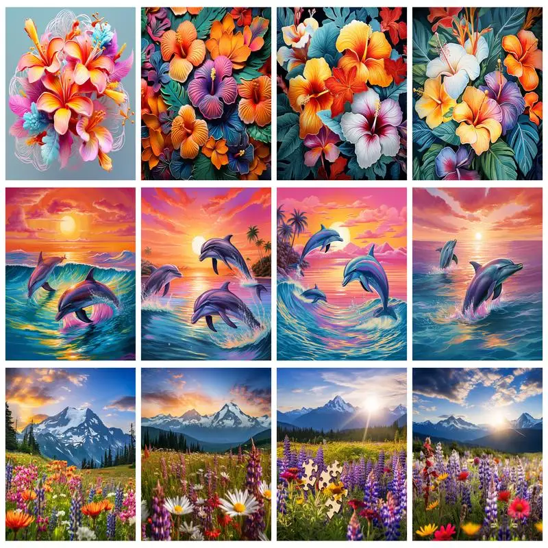 

Полный квадратный/круглый алмазный живопись, пейзажная мозаика, вышивка, картина из стразов, украшение для дома