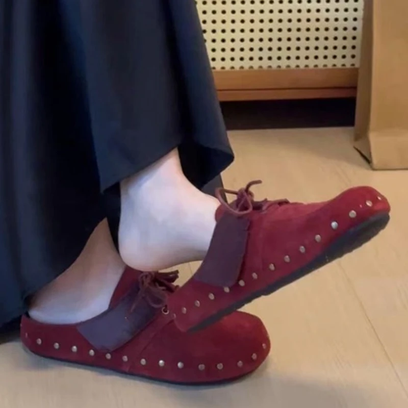 

2025 NEW Soft Leather Women's Shoes Style Fall New Thick Bottom Soft Bottom Shoes Women Fashionable Slippers