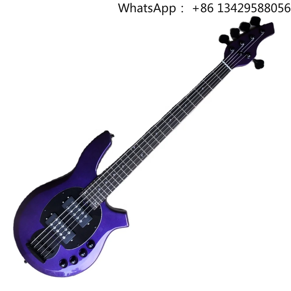 Flyoung 5 Strings Metal Purple Electric Bass Guitar Musical Instruments Bass Guitar Bajo Electrico