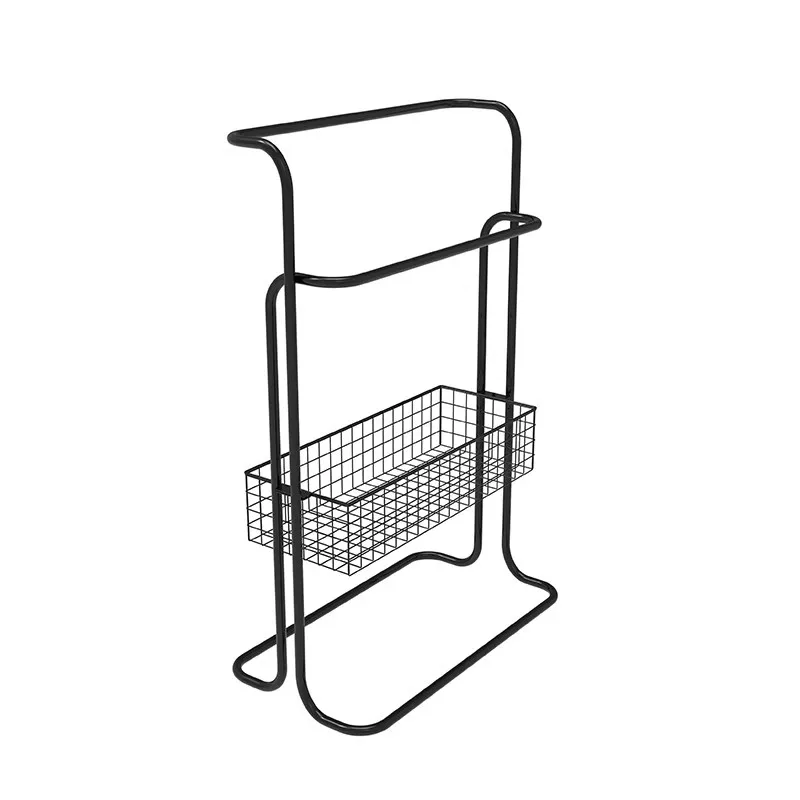 

Nordic Minimalist Home Bathroom Storage Rack, Towel Shelf, Non Perforated Floor Towel Storage Rack