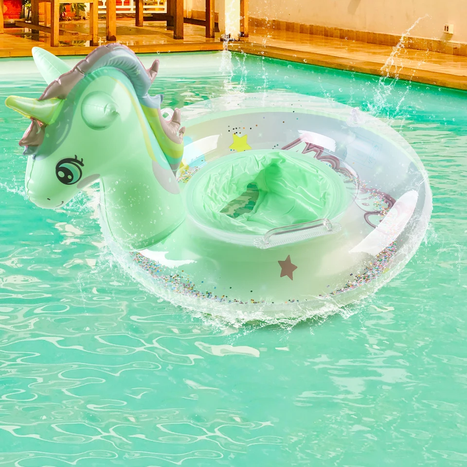Flotador Unicornio Hinchable De PVC Para Niños – Anillo De Natación Con Diseño 3D, Ideal Para Piscina, Playa Y Verano
