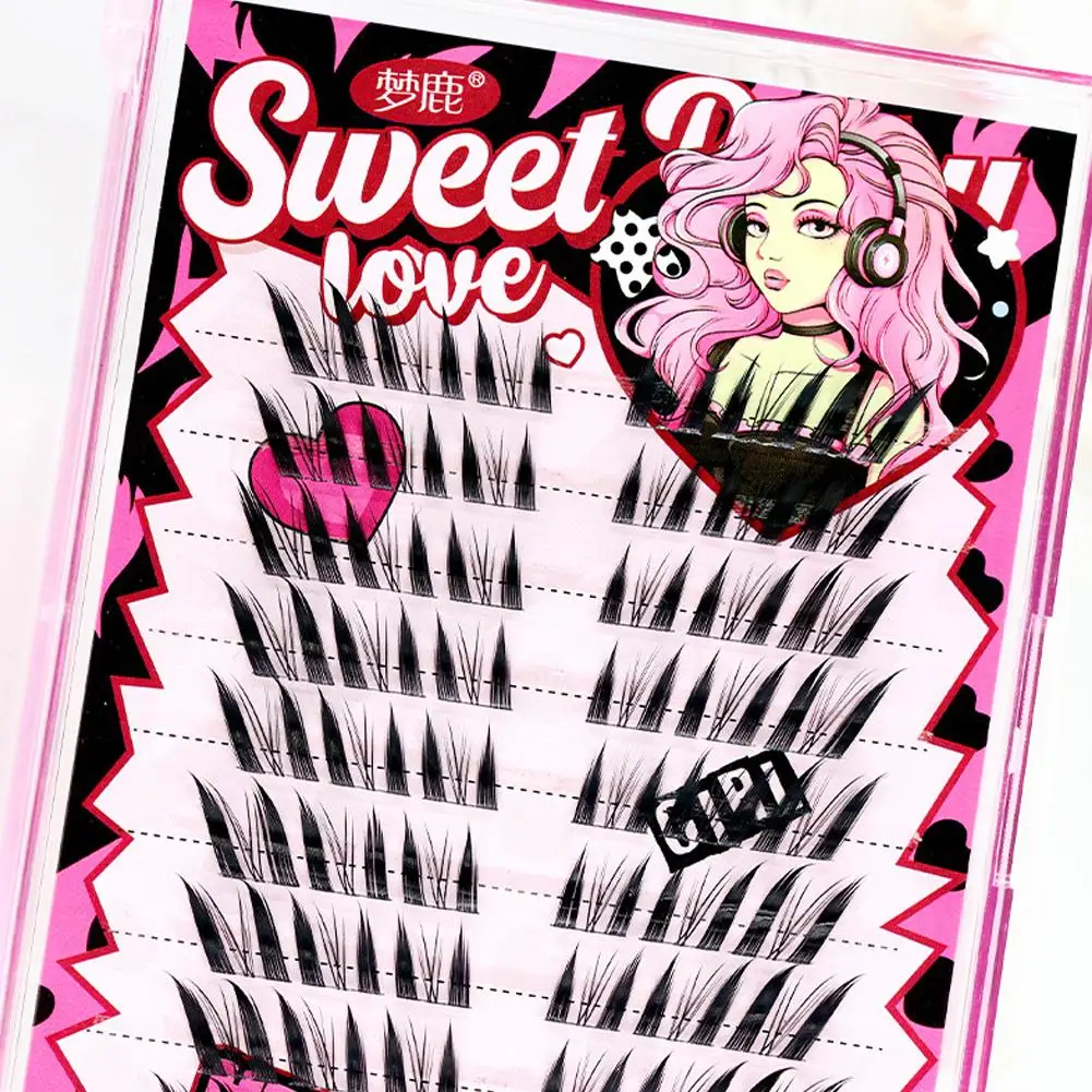 ثلاثية الأبعاد الثعلب نمط الرموش الصناعية لتقوم بها بنفسك مانغا لاش ملحقات رقيق Wispy الفردية جلدة تكبير عيون النساء الجمال ماكياج أداة #6