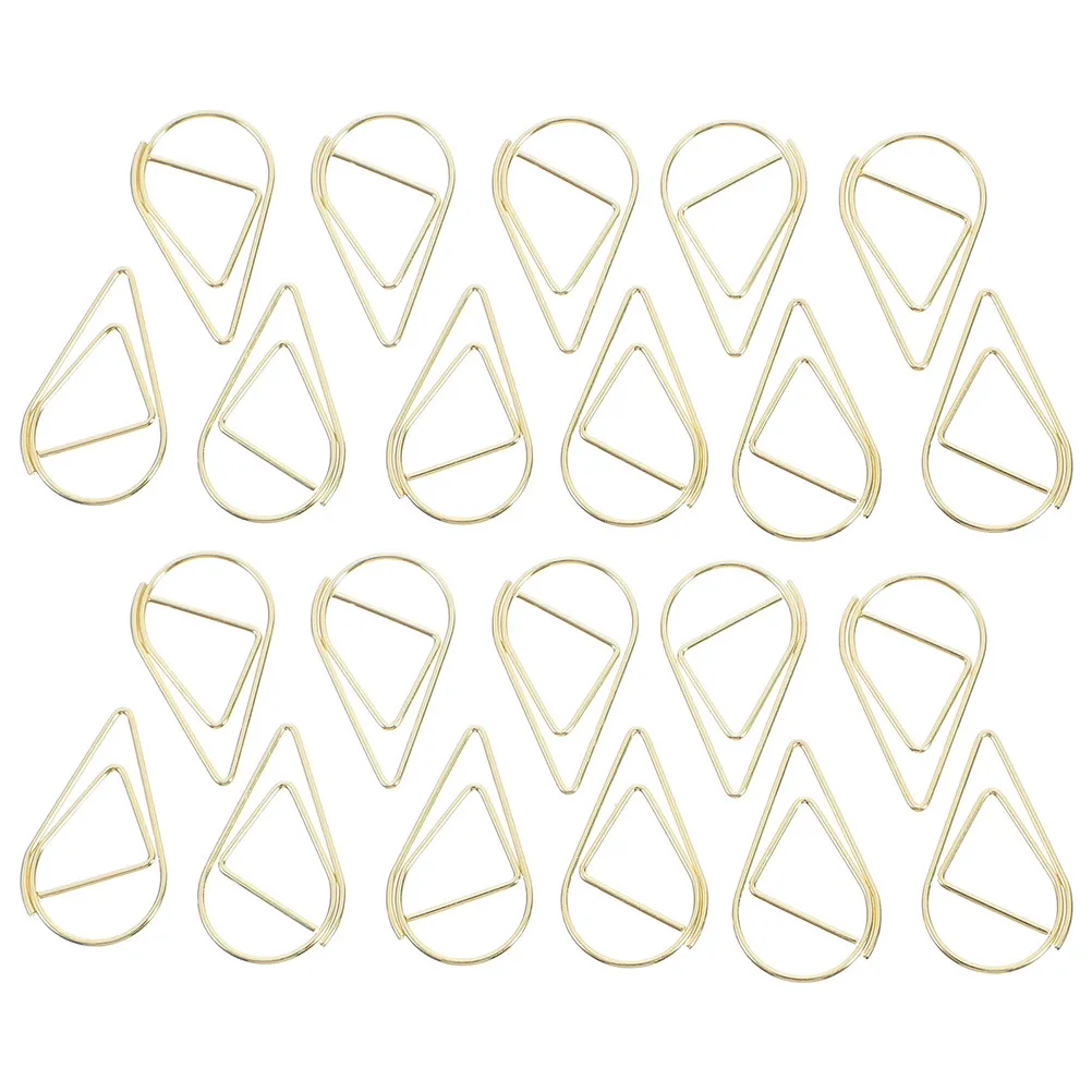 

200Pcs Teardrop Shaped Paper Clips Gold Metal Tiny Smooth Drop Clips for Papers Documents Journaling Scrapbook Notes Bookmarks