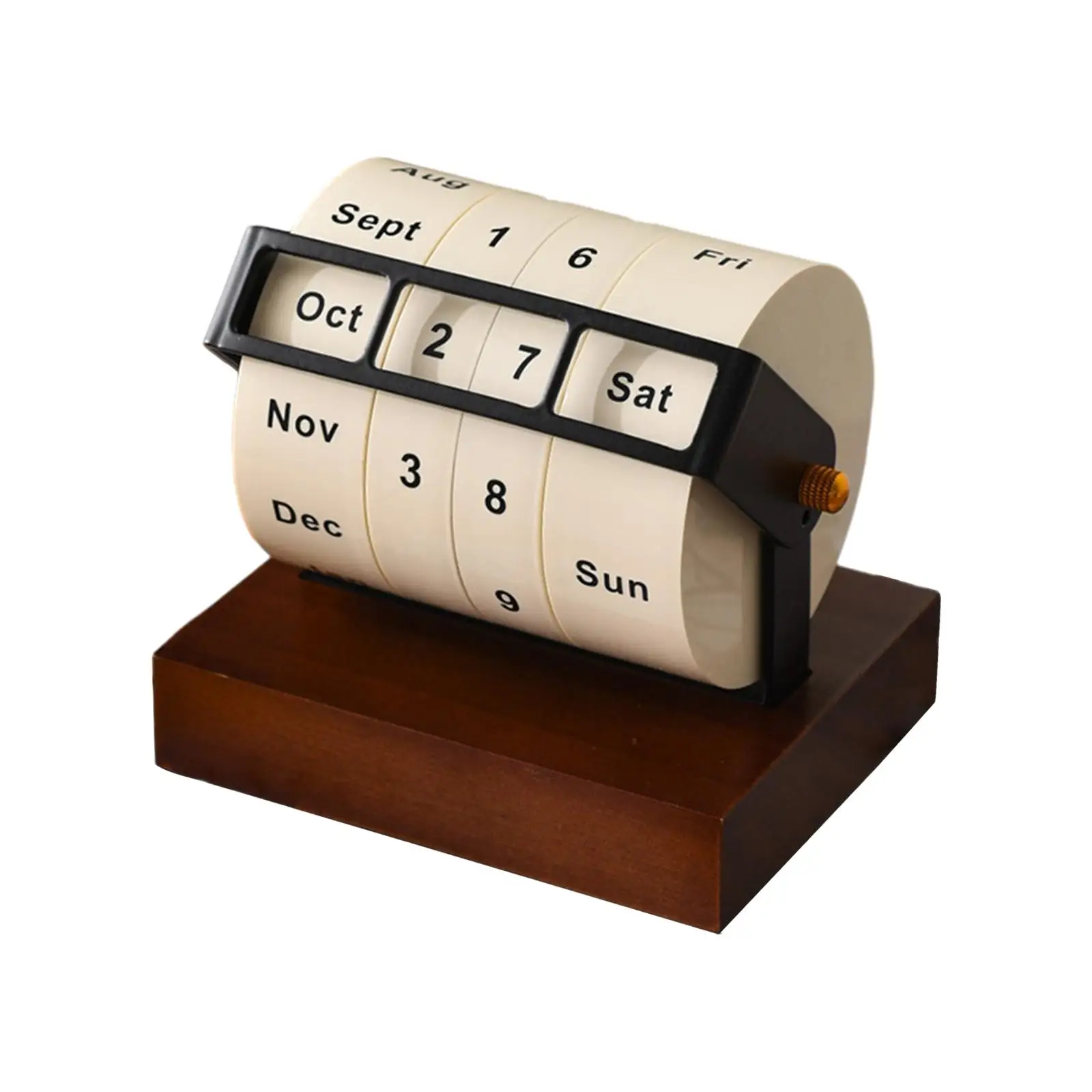 Perpetual Calendar Home Ornaments Portable Flip Perpetual Calendar Desktop Calendar for School Office Kitchen Tabletop Farmhouse