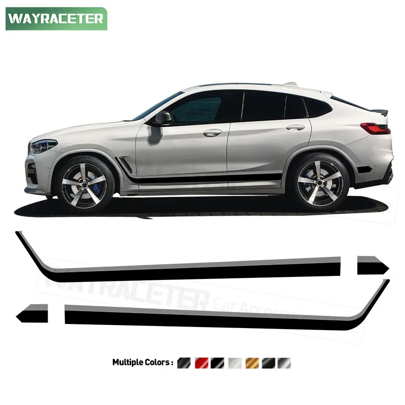 M Performance Decal Door Side Stripes Sticker For BMW X4 G02 M40i X4M Competition F98 2019 2020 2022 2023 2024 Accessories