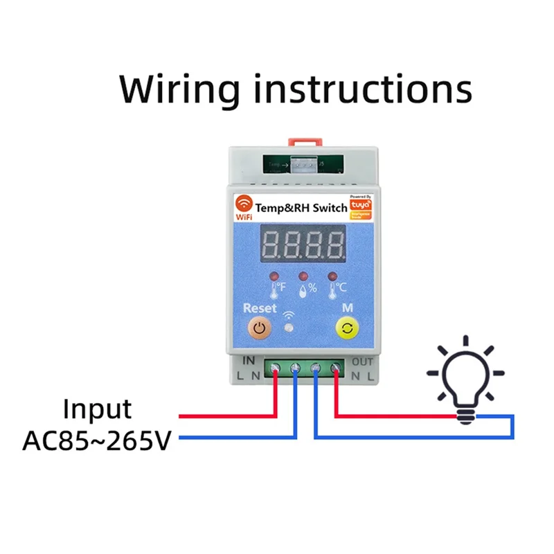 

BAAG-Tuya WIFI Circuit Breaker Smart Temperature Humidity Soil Control On-Off With Display Remote Monitoring Voice Alexa