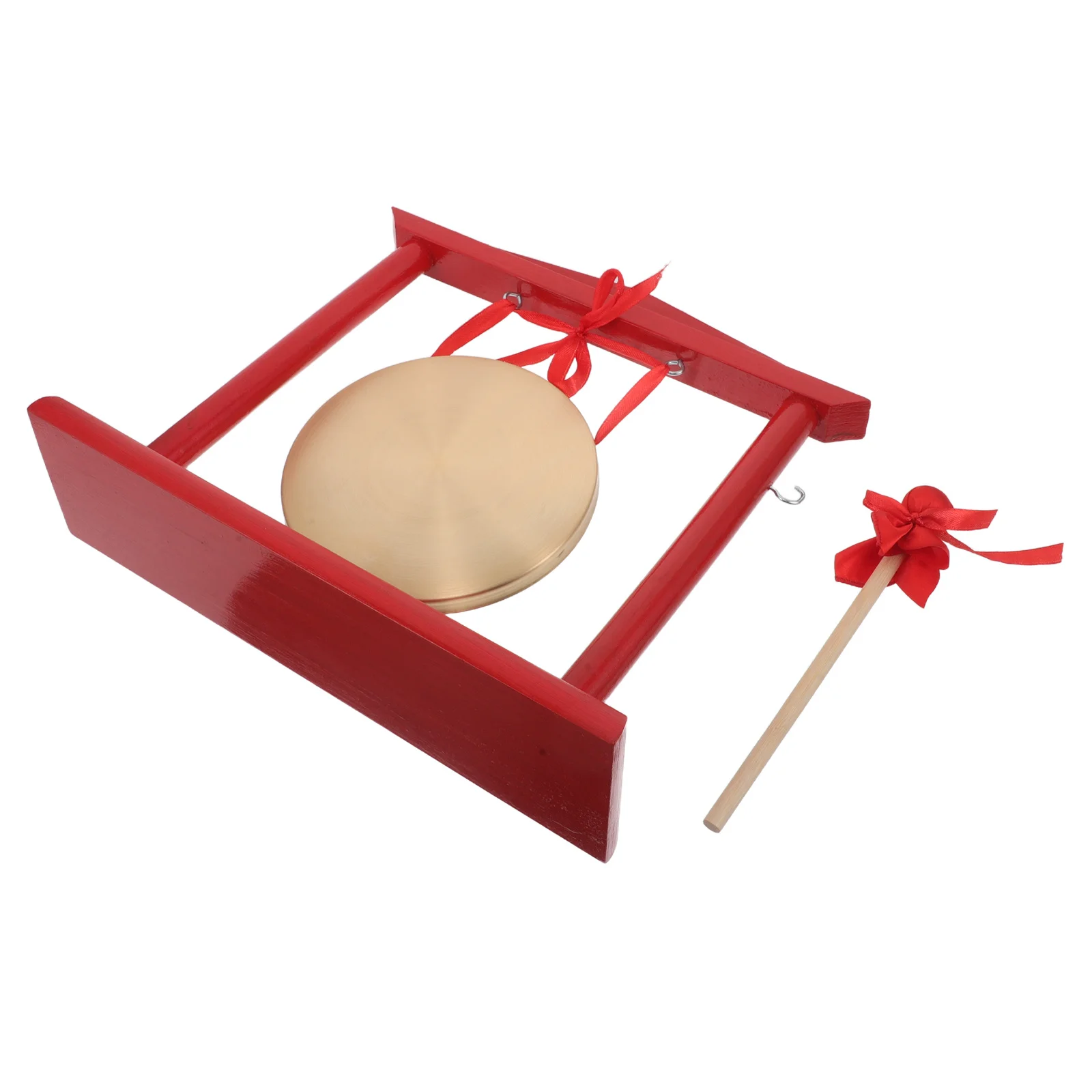 

Commencement Gong with Solid Wood Stand and Beater Brass Tam Tam Percussion Instrument for Business Opening Feng Shui Decoration