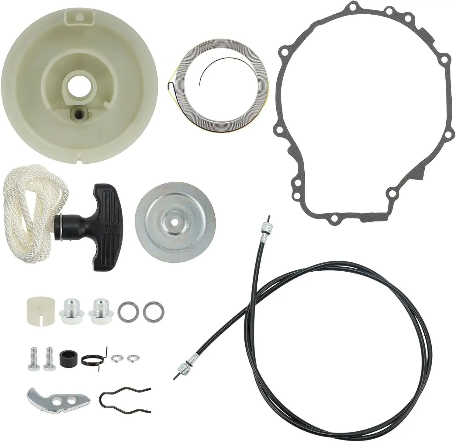 Speedometer Cable 1996-1998, Heavy Duty Recoil Pull Starter Kit 1996-2011 and Recoil Pull Start Starter Gasket 1996-2011 3084933
