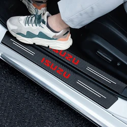 Carbon Fiber Car Door Sill Stickers For Isuzu D-MAX D MAX Dmax I II WFR VAN NFR ATV TROOPER Rear Trunk Bumper Guards Decals