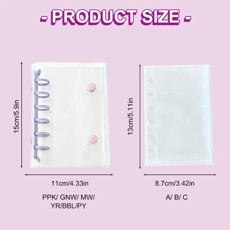 Size Detachable Notebook Quality Paper Interchangeable Pages Removable Rings Binder Notebook Smooth Writing Design