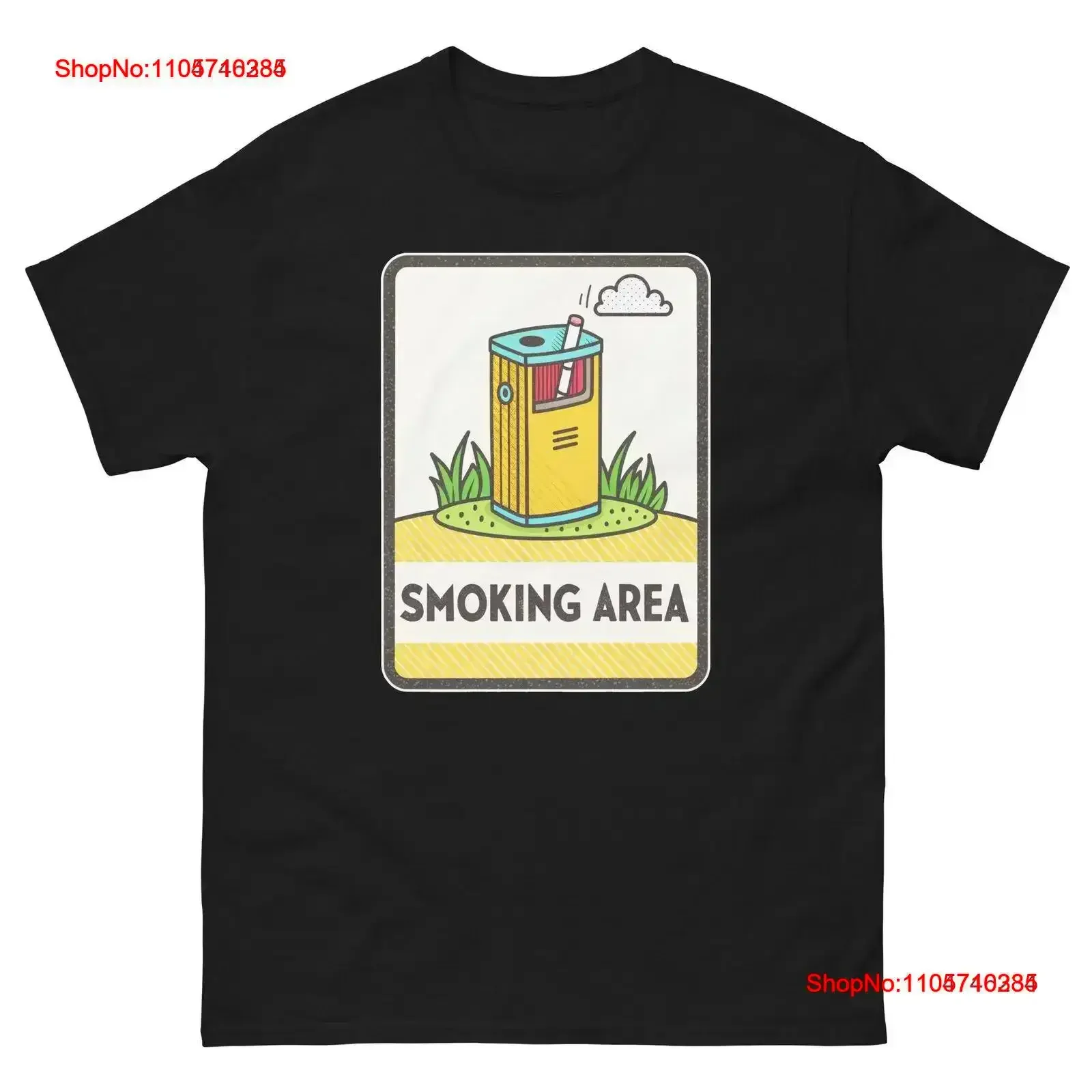 Smoking Area Nightclub Bar Nightlife Party T Shirt vintage Washed Comfortable Soft Slightly fashion Versatile graphic vintage