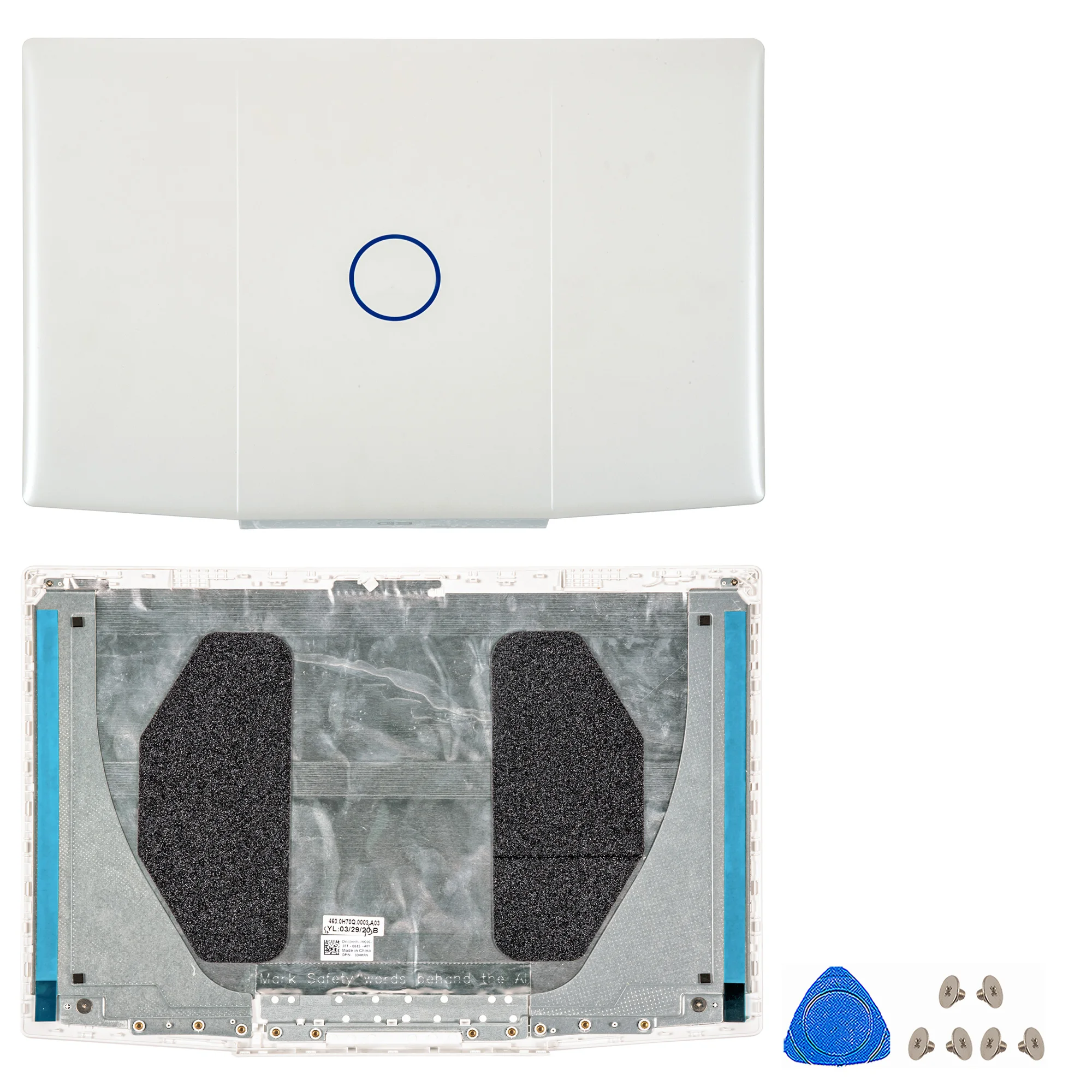 Original New Case For Dell G3 15 3500 G3 15 3590 P89F LCD Back Cover Rear Lid Top Case 0747KP Front Bezel Hinges Blue Logo