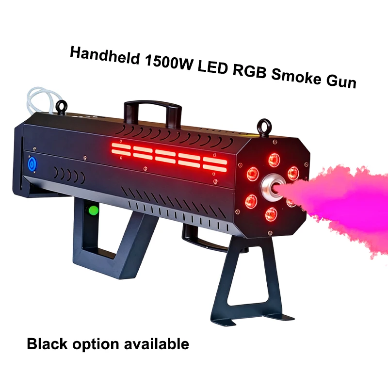 Igracelite Hand Hold Smoke Gun Party 1500W RGB LED Air Column Fog Gun Wedding Stage Event Marriage Night Club DJ Smoking Gun