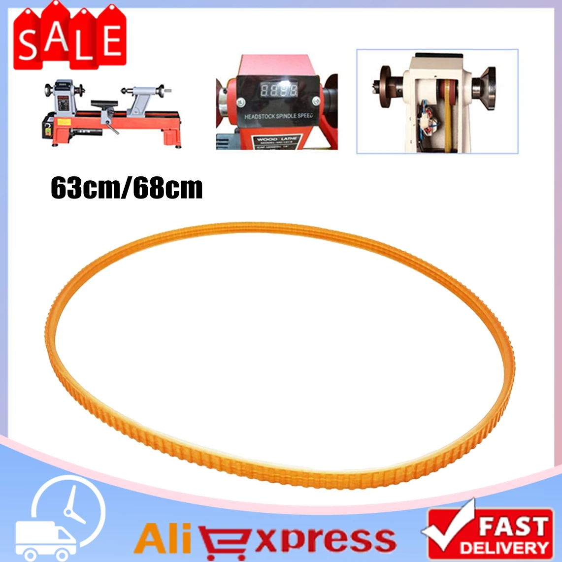 Cinto de torno para carpintaria, 370/550w, pequeno, universal, máquina de ferro fundido, 63cm, 68cm, para 10 polegadas/12 polegadas, peças de torno para carpintaria